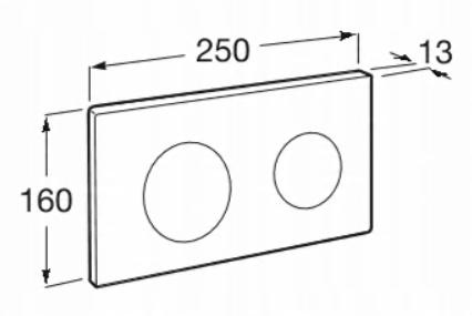 Przycisk spłukujący PL10 3/6L (Duplo One) Perłowy Mat ROCA