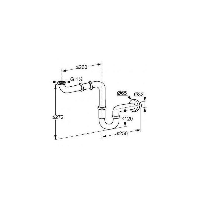 Syfon KLUDI KLUDI G 1 1/4 x 32 mm chrom
