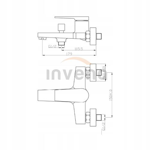 Bateria wannowa INVENA MIDNIGHT BLACK GOLD 48h