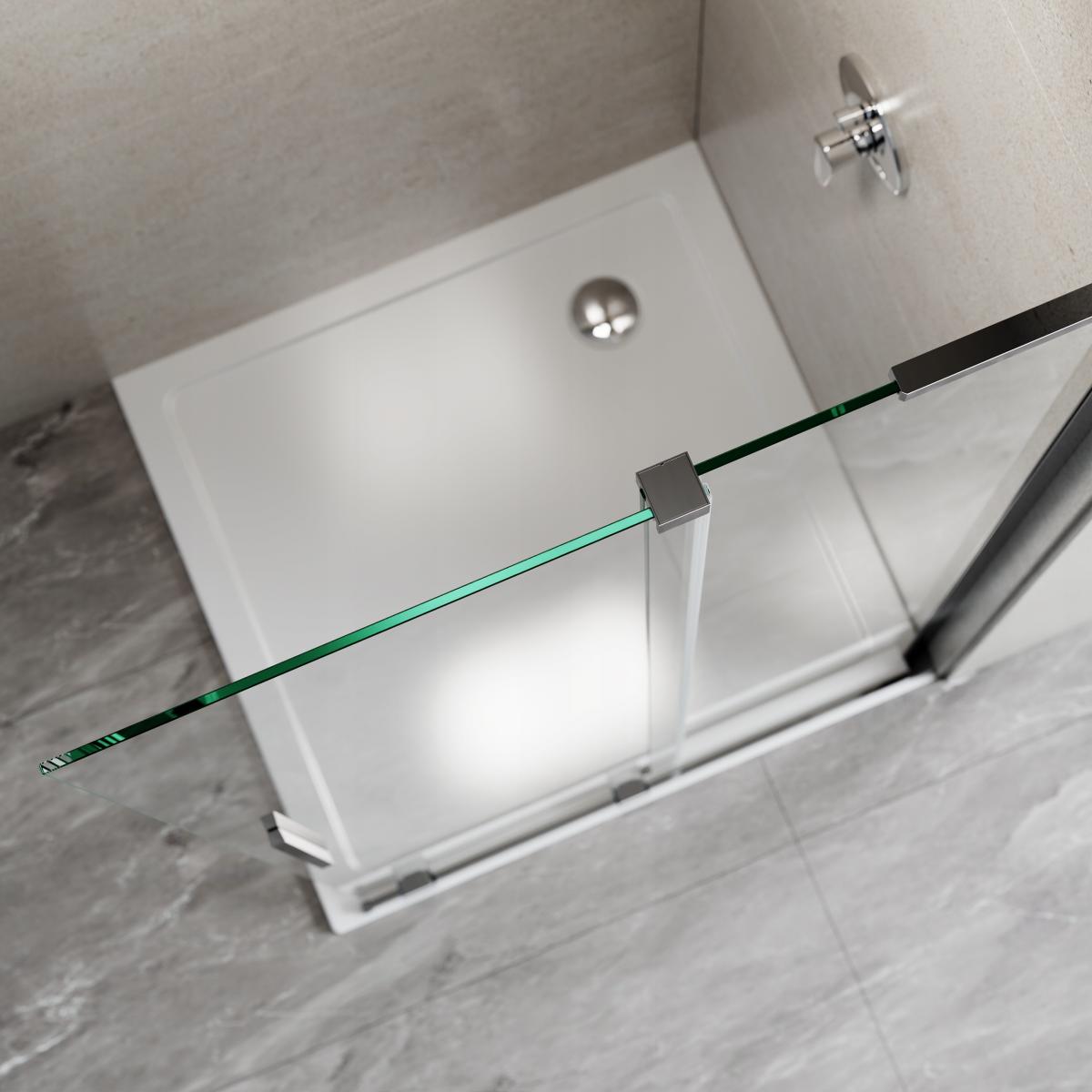 KABINA WALK-IN PRZESUWNA 100 CM, TRANSP 8 MM, CHROM