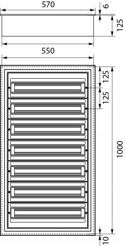 Rozdzielnica podtynkowa 7x24 moduły IP54 DARP-168 QUITELINE
