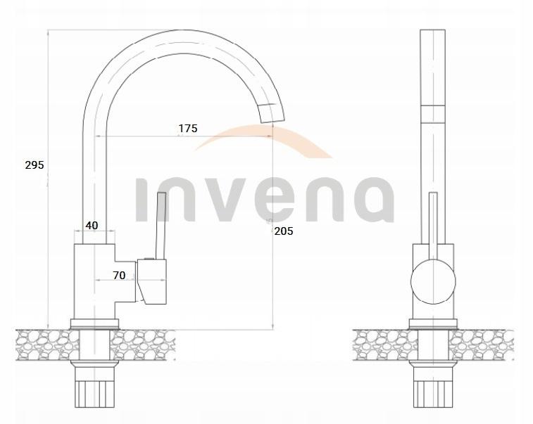 INVENA BATERIA ZLEWOZMYWAKOWA SOLO