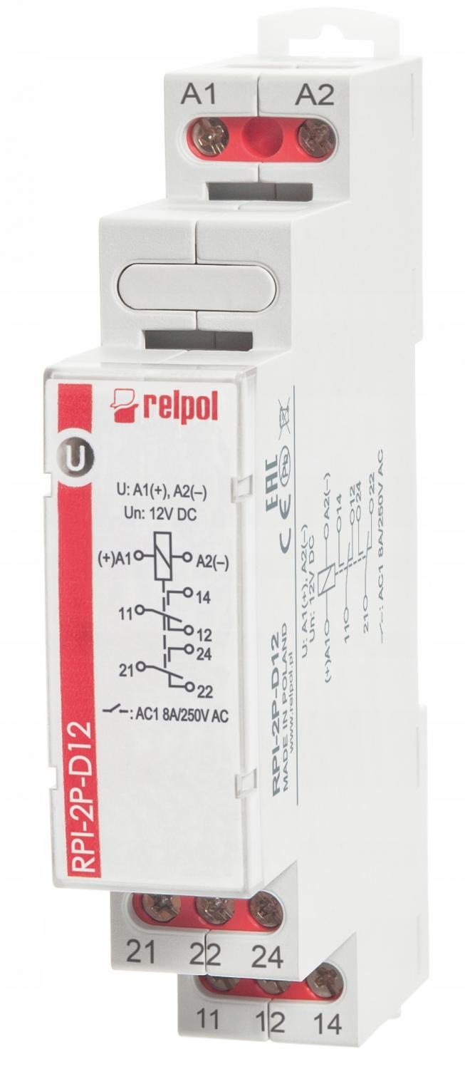 RELPOL Przekaźnik instalacyjny RPI-2P-D12