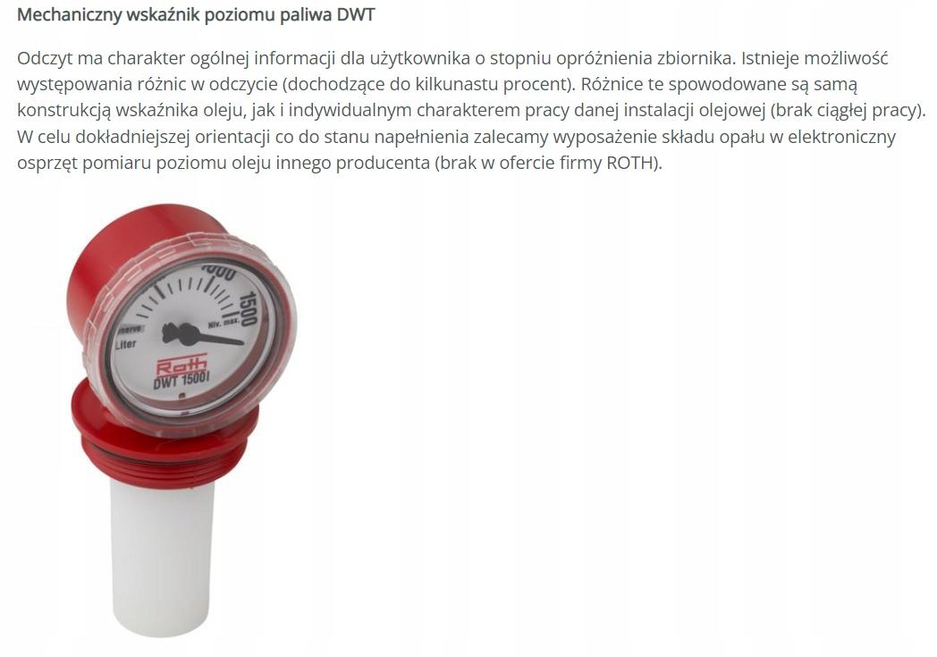 ROTH PRZYŁĄCZE PODSTAWOWE 1000L I 1500L KWT 48h