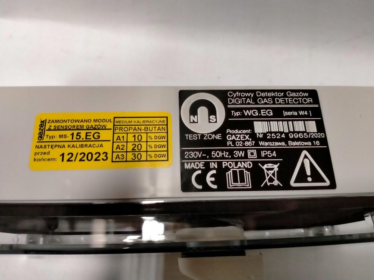 Detektor propanu-butanu LPG, 10/20/30% DGW propanu-butanu, sensor p-p, zasi