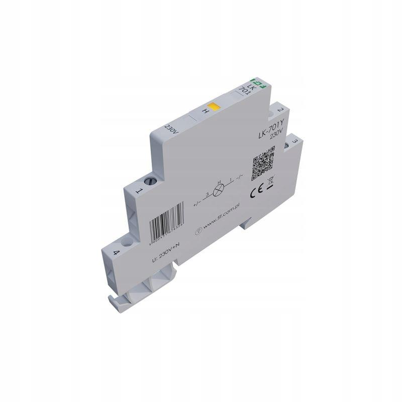 F&F Lampka kontrolna zasilania LK-701Y 1/3S 230V 1xLED żółta