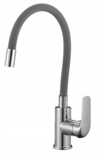 DEANTE Bateria kuchenna z giętą wylewką Luno, biały, stal