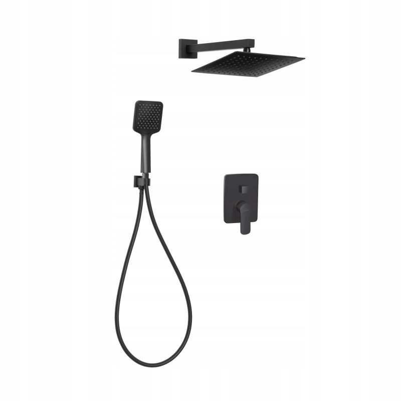 INVENA ZESTAW PODTYNKOWY Z BATERIĄ PODTYNKOWĄ 2-FUNK. VERSO ROZETA KWADRAT