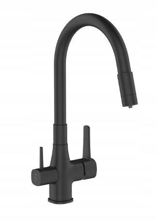 INVENA BATERIA ZLEWOZMYWAKOWA Z FILTREM GLAMOUR INVENA TREND, CZARNA