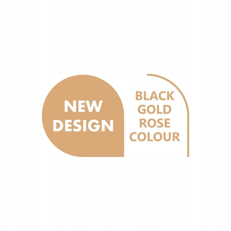 INVENA DESZCZOWNIA Z BATERIĄ NATRYSKOWĄ MIDNIGHT BLACK/GOLD ROSE