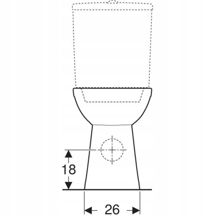 Miska stojąca WC Selnova Comfort do spłuczki nasadzanej, lejowa, B36 cm, H4