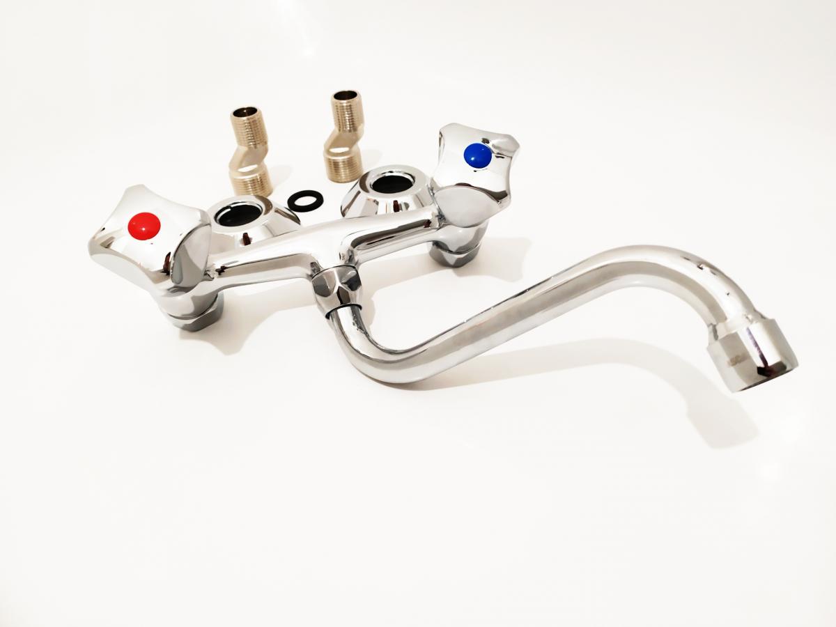 Bateria zlewozmywakowa TRES BM-TRES chrom z obrotową wylewką