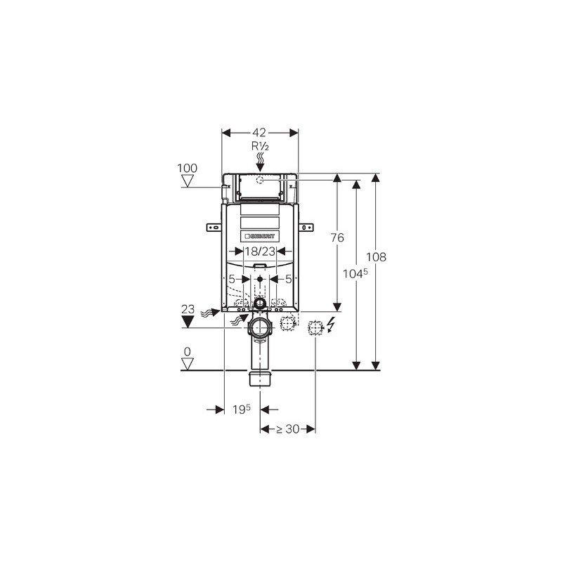 GEBERIT ELEMENT MONTAŻOWY KOMBIFIX SUPER WC SIGMA