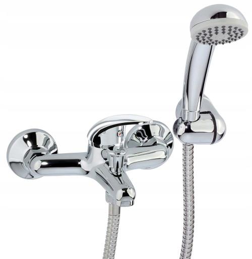 VALVEX Bateria wannowa Alba ścienna dwuotworowa z akcesoriami chrom