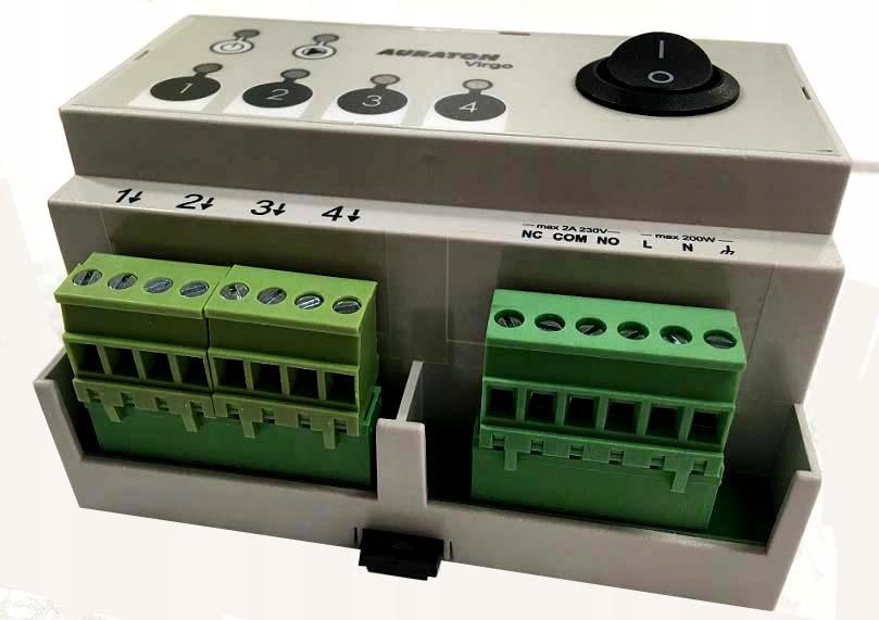 Listwa ster. 4 siłownikami do montażu w szafkach instalacyjnych LARS Virgo