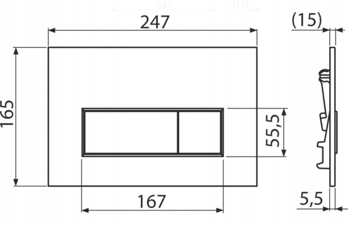 Przycisk sterujący ALCADRAIN do systemów podtynk red gold - mat