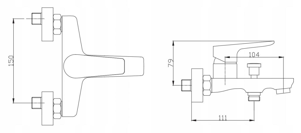 Bateria wannowa INVENA DOKOS CHROM 48h