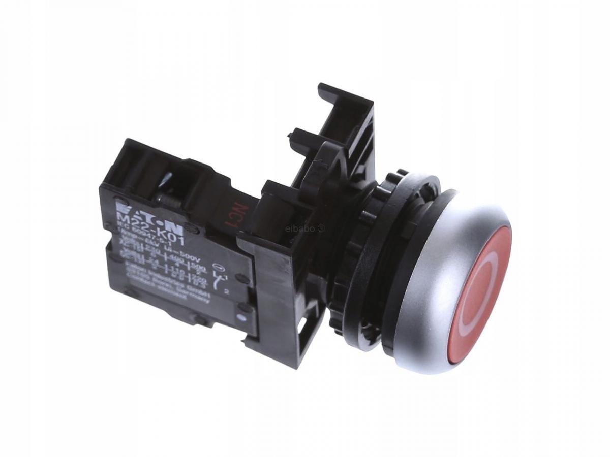 EATON Napęd M22-D-R-X0/K01 przycisk płaski czerwony 1R bez samopowrotu