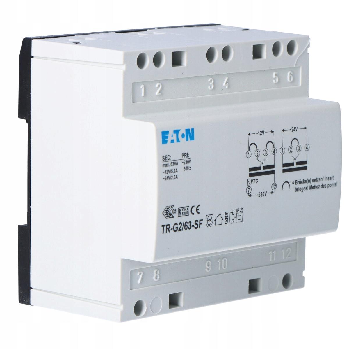 EATON Trafo 230V, wyjście 12-24 V, 5, 2-2, 6 A TR-G2/63-SF