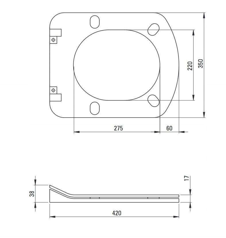 DEANTE Miska WC z deską bezkołnierzowa Hiacynt New, biały