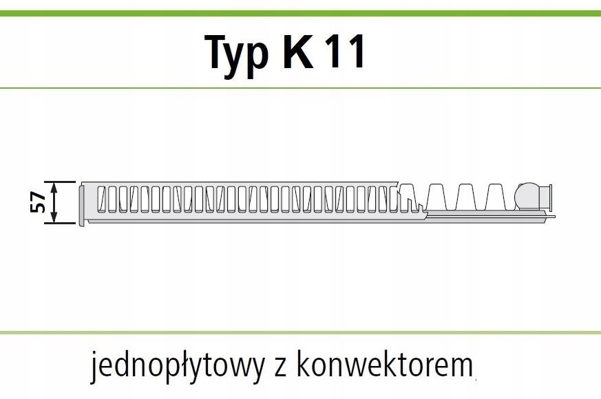 Grzejnik stalowy TERMOTEKNIK C 11 600x2000 boczny 48h