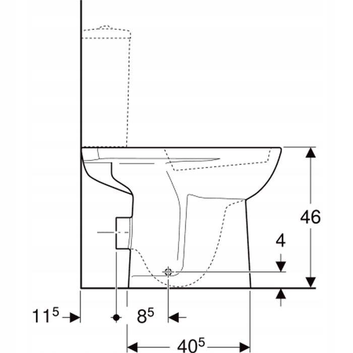 Miska stojąca WC Selnova Comfort do spłuczki nasadzanej, lejowa, B36 cm, H4