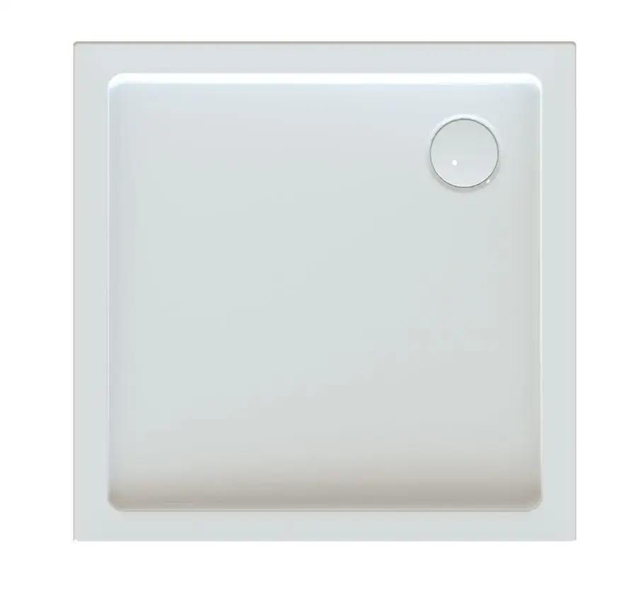 Brodzik akrylowy kwadra zabudowany 90x90x5 cm SANPLAST Free Line + syfon