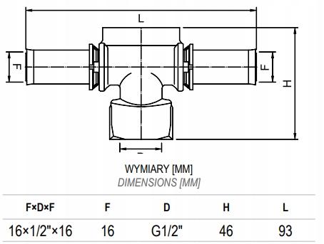 INVENA PODEJŚCIE ZACISK POD BATERIE 16X1/2 PROV