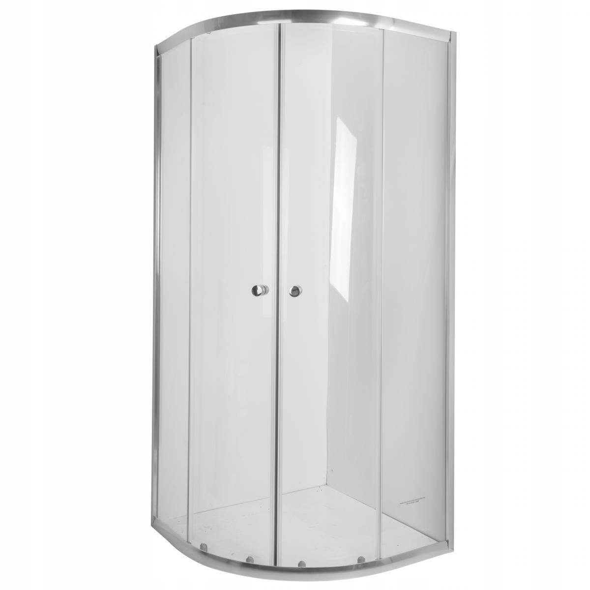 INVENA KABINA NATR.PÓŁOK.VITORIA 80X80 PR.CHROM SZK. CLEAR