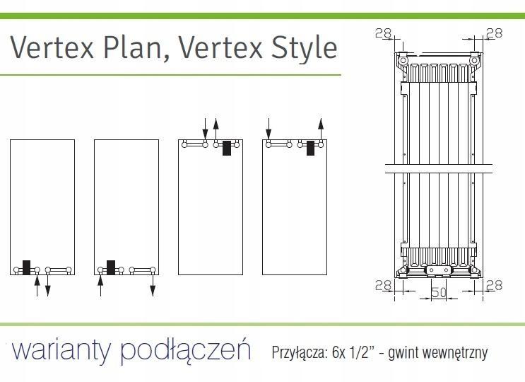 Grzejnik STELRAD VP 22 1600x300 VERTEX PLAN Pionowy 48h