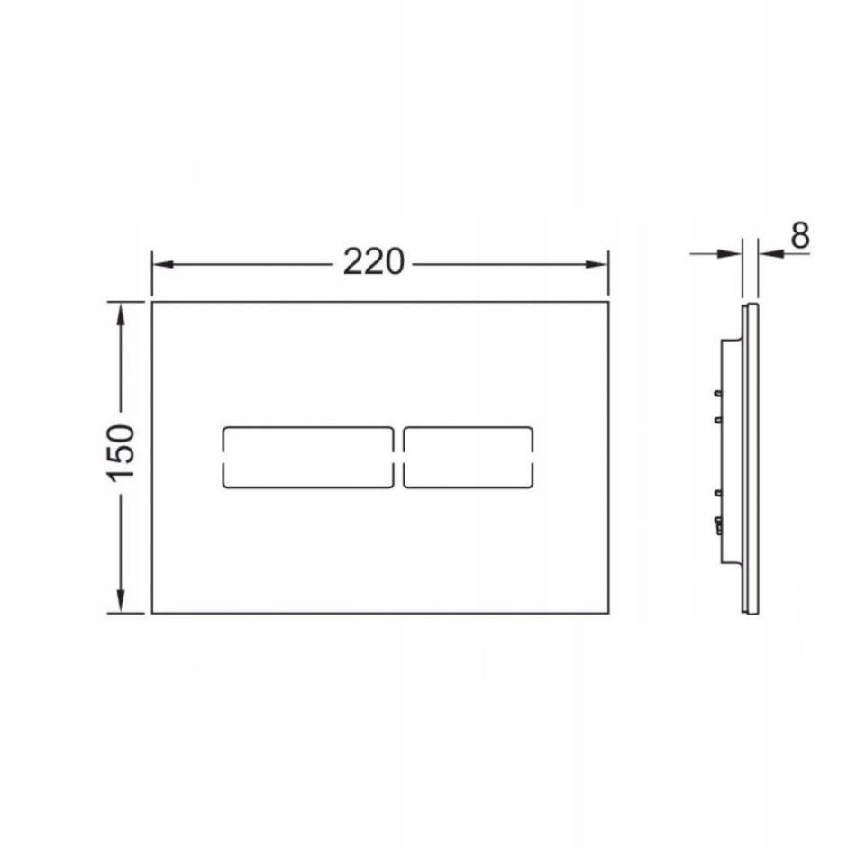 Przycisk spłukujący TECE solid podwójny do WC metalowy grafit szczotkowany