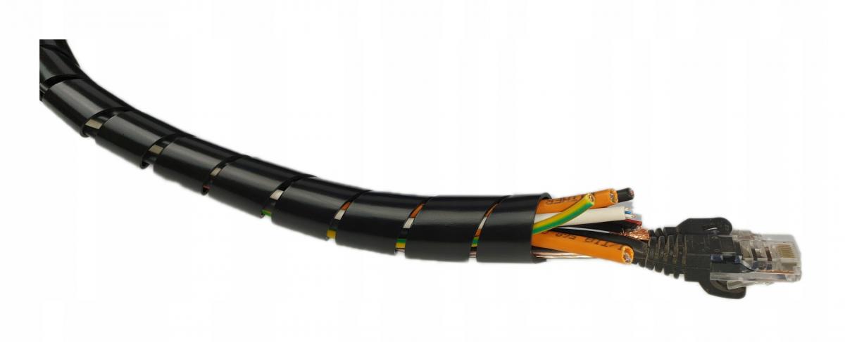 Wąż spiralny GST-20B (średnica wewnętrzna 20mm) czarny, opakowanie 10 metró