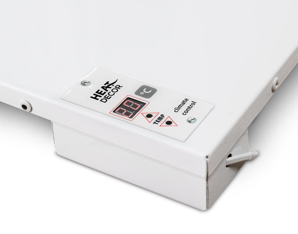 Grzejnik stalowy HD-WAVE STEEL z termostatem, moc 1000 W - biały