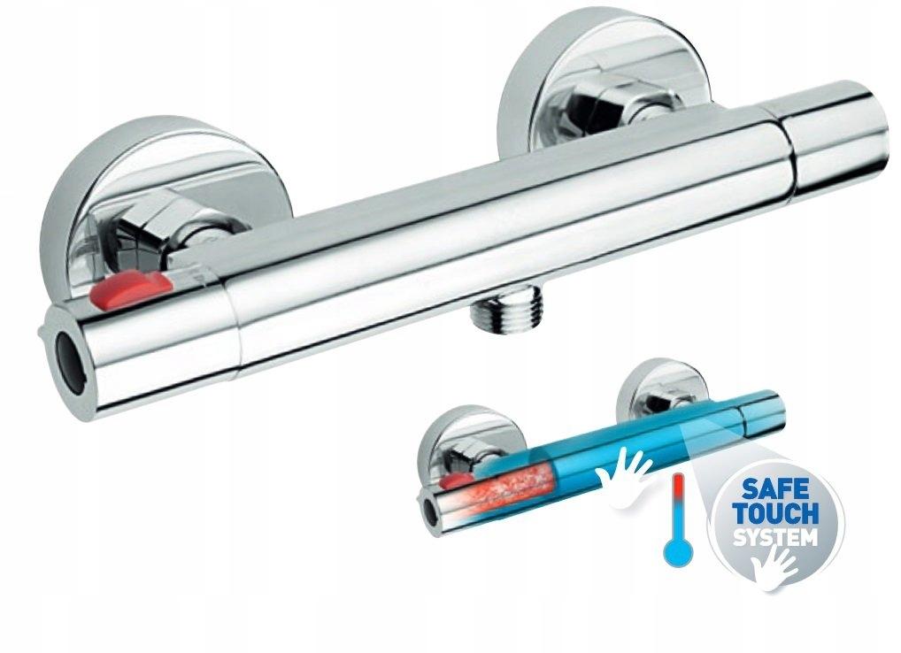 FERRO Bateria prysznicowa Trinity Safe Touch termostatyczna ścienna, chrom