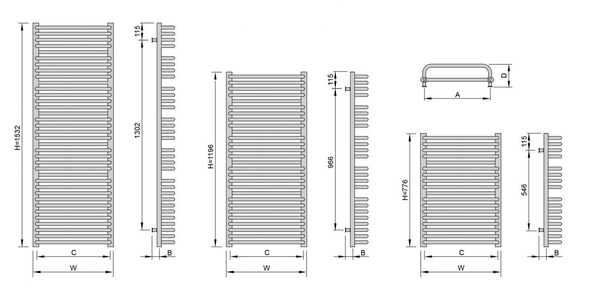 Grzejnik ENIX IRYS-I 1196x550 łazienkowy WYSYŁKA 48h