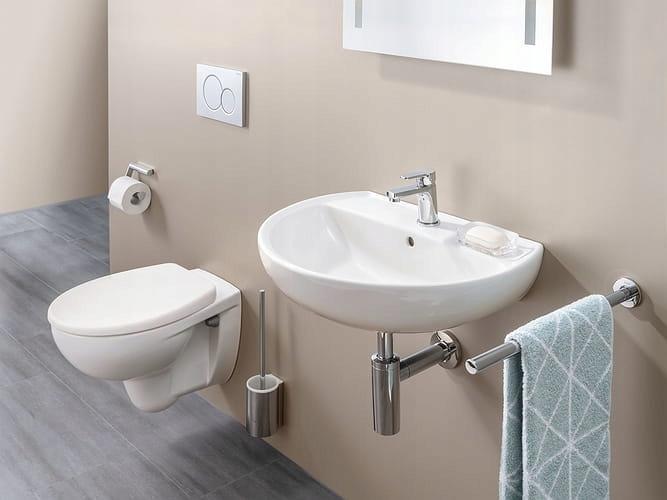 KOŁO Umywalka GEBERIT Rekord z otworem z przelewem 500 x 410 mm biała