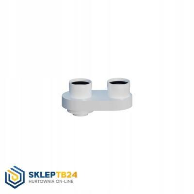 Rozdzielacz systemu PP PP płaski DN80/125mm x 80/80mm z uszczelką [EPDM] ON