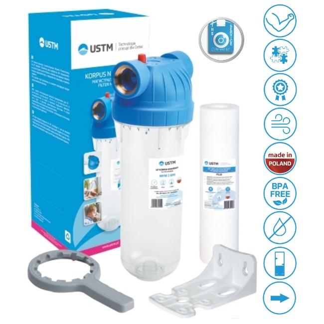 Korpus 10 z przyłączem 1 + płytka + klucz + wkręty + wkład