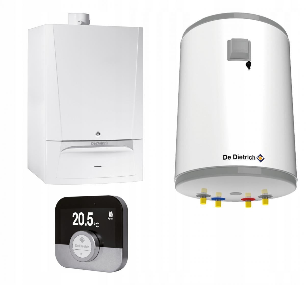 Kocioł gazowy kondensat DE DIETRICH MCR3 evo 24T AQUAvie 100 podgrzewacz
