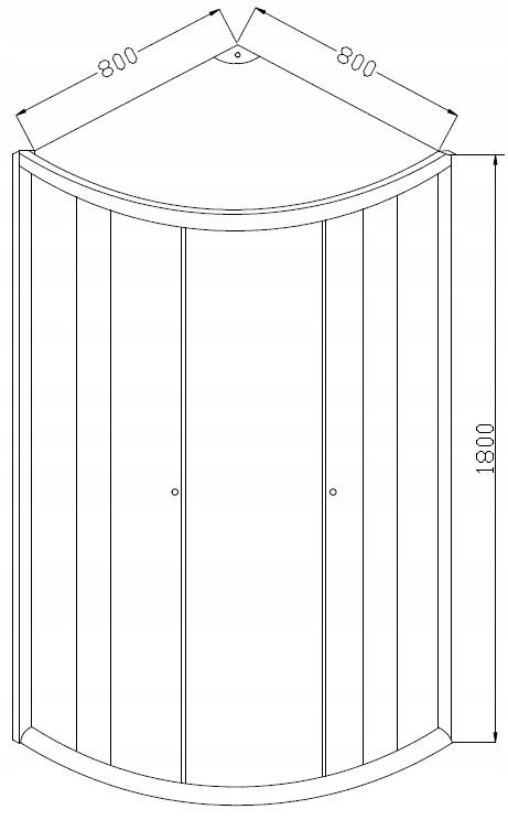 INVENA KABINA NATRYSK. PÓŁOKR.VITORIA 80X80 PROF.SATYNA SZKŁO MROŻONE