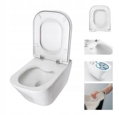 ROCA Miska WC wisząca ROCA GAP SQUARE Rimless 35 x 54 cm biała