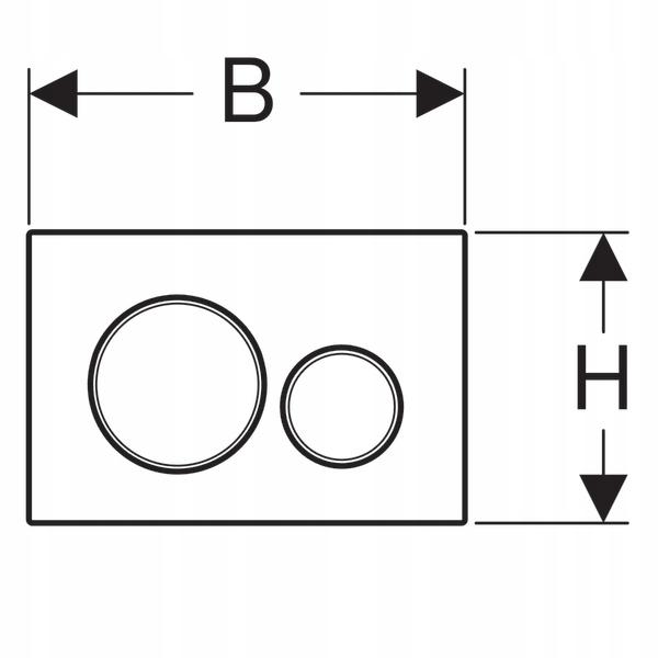 Przycisk uruchamiający GEBERIT Sigma20 okrągły przedni biały mat/biały/biał