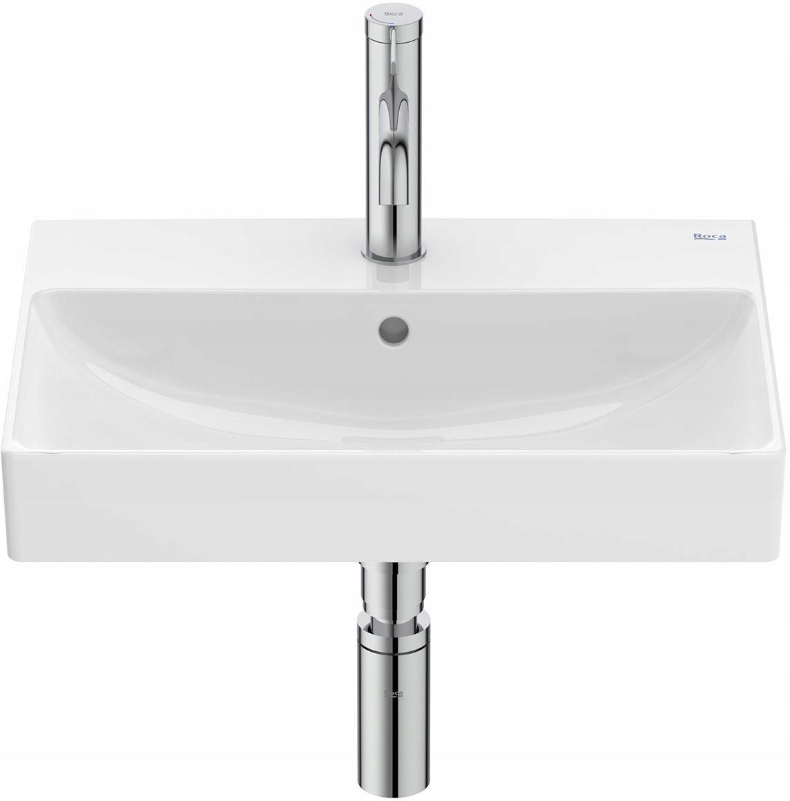 Umywalka ścienna ONA COMPACTO 50x36cm, z/otw., z/przel. Biały ROCA
