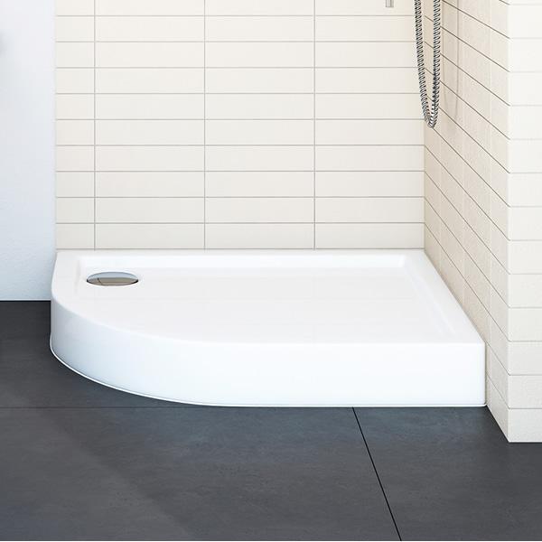 SCHEDPOL Brodzik akryl Competia z podbudową Stabilsound Plus 90x90 półokrąg