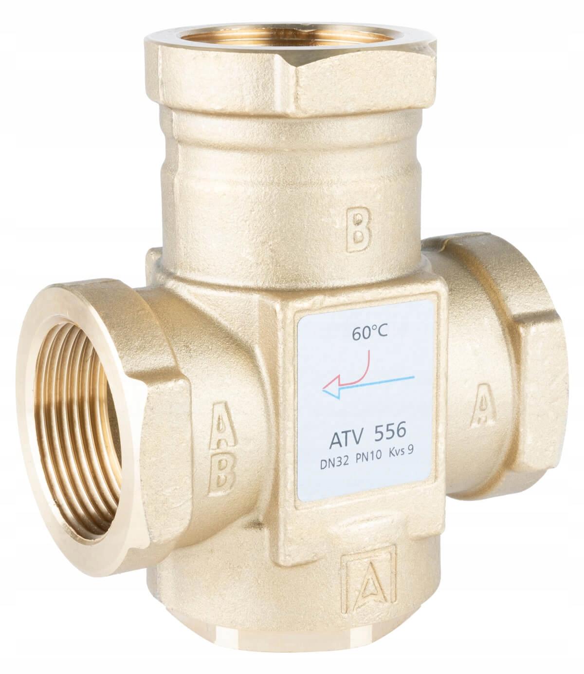 AFRISO Zawór temperaturowy ATV 556, DN32, Rp1 1/4 cala, kvs 9, 60°C