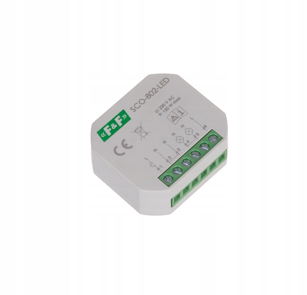 Ściemniacz oświetlenia SCO-802-LED do źródeł światła LED, z pamięcią ustawi