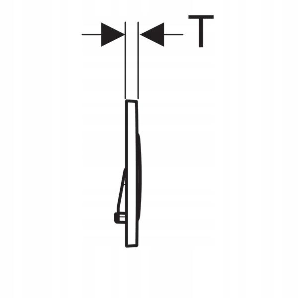 Przycisk uruchamiający GEBERIT Sigma20 okrągły przedni czarny/czarny mat/cz