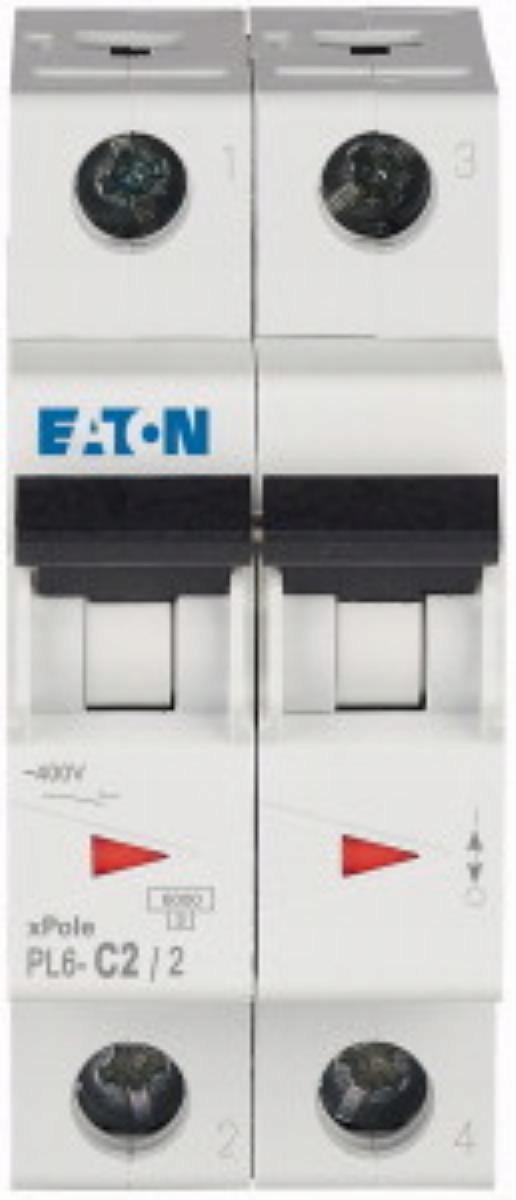 EATON Wyłącznik nadprądowy 6kA PL6-C2/2