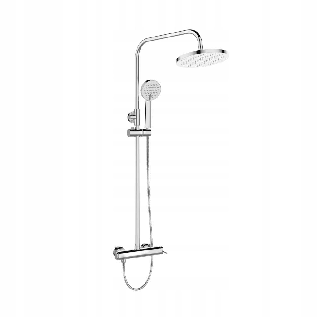 INVENA DESZCZOWNIA Z BATERIĄ NATRYSKOWĄ KALITEA INVENA TREND CHROM