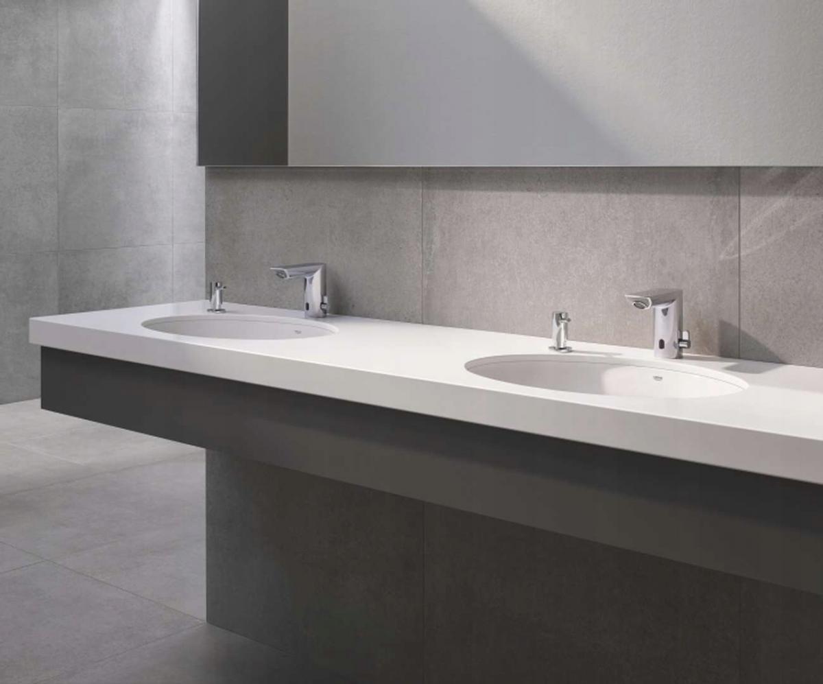 Bateria umywalkowa elektroniczna Grohe Bau Cosmopolitan E, na podczerwień 1